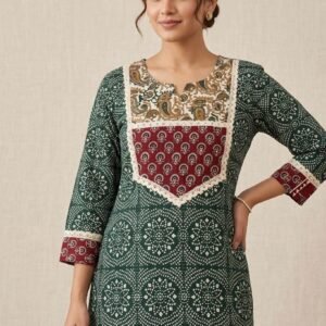 Printed Less Kurti