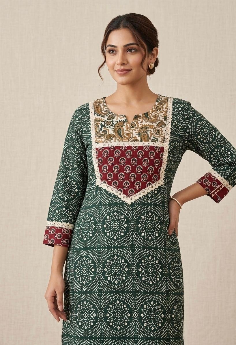 Printed Less Kurti