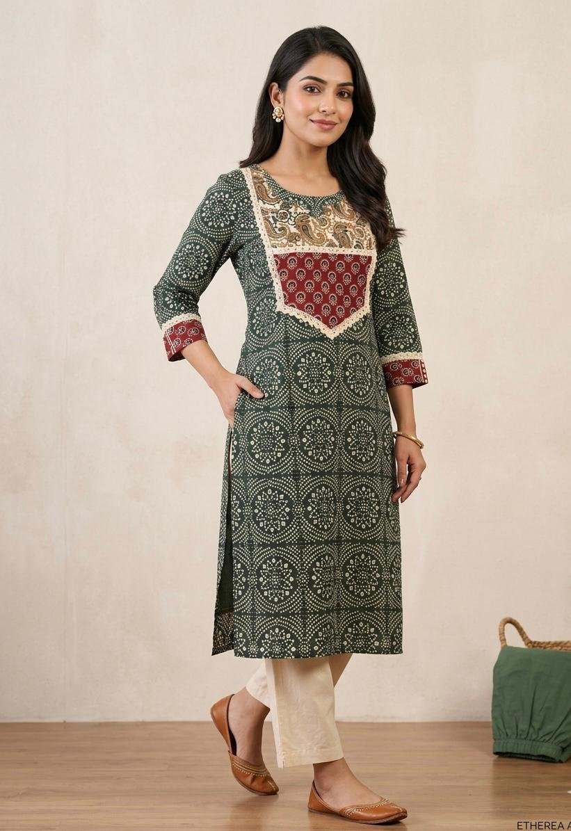 Printed Less Kurti - Image 3
